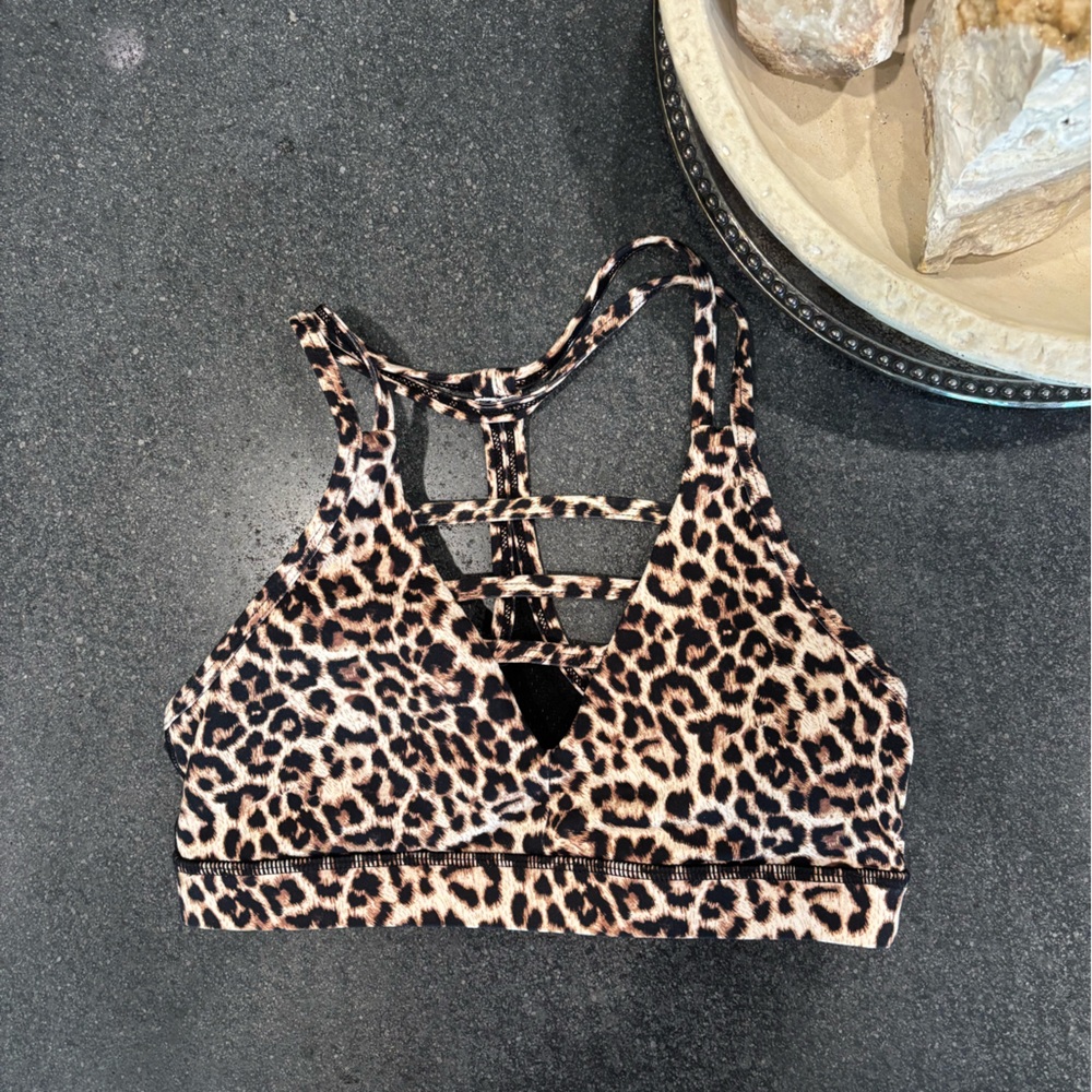 ZYIA | Leopard Print Grid Bra | Size Small